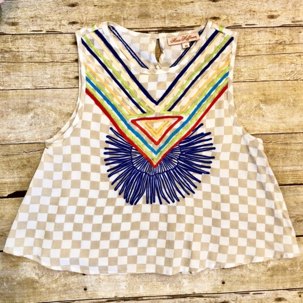 Mara Hoffman Embroidered Crop Top